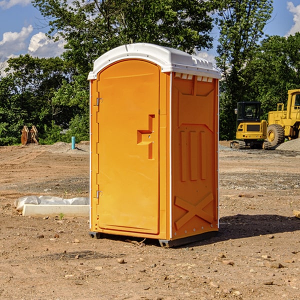 how often are the porta potties cleaned and serviced during a rental period in Mc Cook